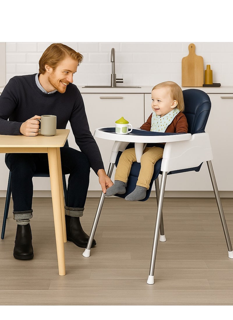 ALMUFARREJ 3 in 1 Baby High Chair Adjustable Convertible Baby High Chairs for Babies and Toddlers Compact Light Weight Portable Easy to Clean 