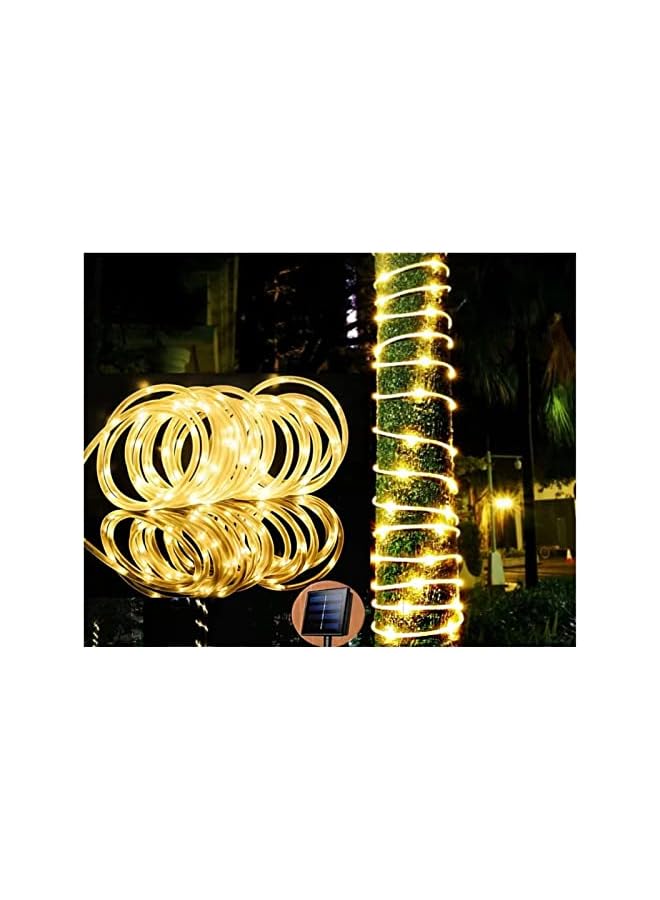 The Bros Solar Rope String Light Waterproof Outdoor Garden Decoration Fairy Tube Lights for Fence Party Yard Wedding Christmas Holiday Solar Powered Tree Light 39FT 100 LED 8 Lighting Modes (Warm White) - Image 2