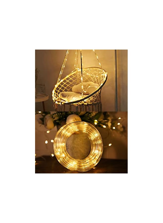 The Bros Solar Rope String Light Waterproof Outdoor Garden Decoration Fairy Tube Lights for Fence Party Yard Wedding Christmas Holiday Solar Powered Tree Light 39FT 100 LED 8 Lighting Modes (Warm White) - Image 4
