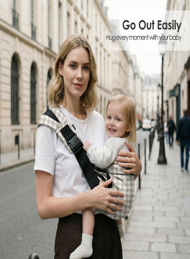 Shiaon Baby Sling Carrier Newborn to Toddler, Adjustable Toddler Carrier Sling Baby Carrier Toddlers Sling Carriers Hip Carriers for 8-40lbs, Brown Houndstooth - Image 2
