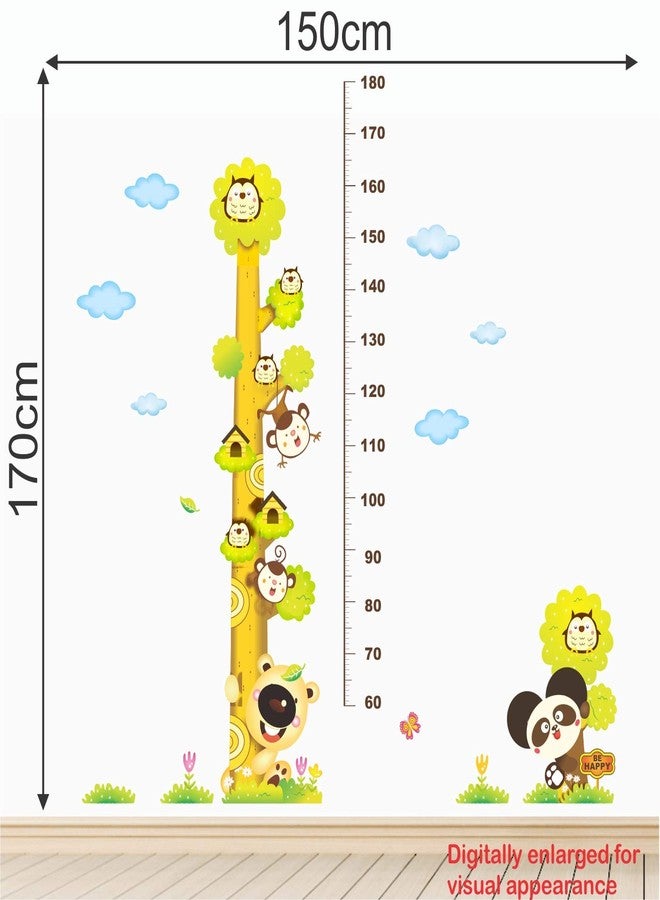 StickMe Height Measuring Chart Panda Theme Wall Sticker for Kids - Self Adhesive Peel & Stick Vinyl Stickers Learning Nursery Kindergarten Wall Decor-SM723 (170cm X 150 cm) - Image 3