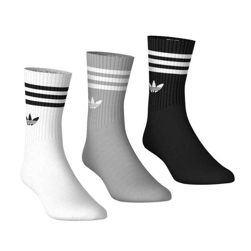 اديداس ثلاثة أزواج من جوارب 3-Stripes Crew - Image 1