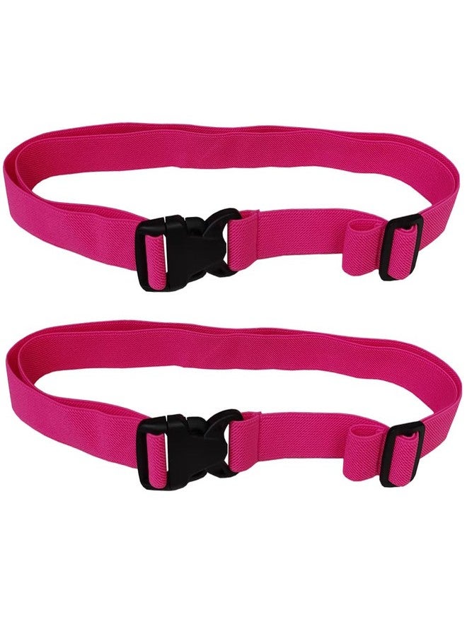 HDHYK 2packs Towel BandsElastic Multi-Purpose Adjustable Stay Straps for Beach Pool Cruise Travel Vacation Accessories Essentials (Pink) - Image 1