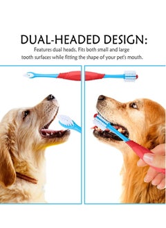 Excefore Dog Toothbrush, 360 Degree Dog Tooth Brush, 4PCS Dual Head Dog Tooth Brushing Kit Non Slip Toothbrush for Dogs and Cat Teeth Clean Pet Toothbrush Dental Care  - Image 4