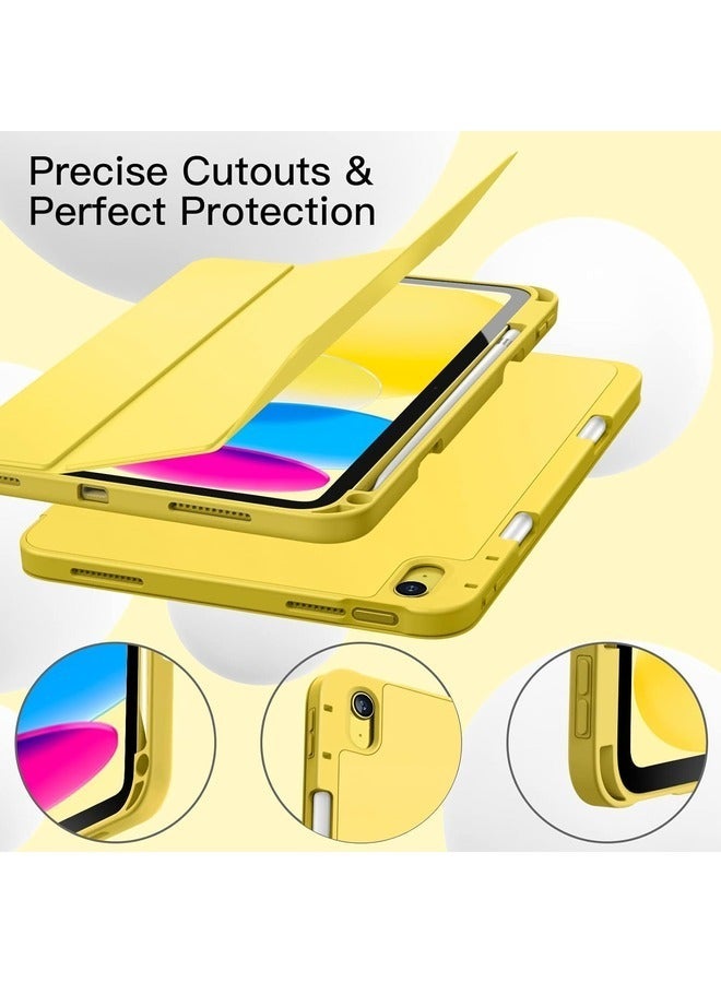 راكسوم حافظة لجهاز iPad 2022 من الجيل العاشر مقاس 10.9 بوصة - غطاء ذكي رفيع مع حامل قلم وحامل ثلاثي الطيات قابل للتعديل - Image 3