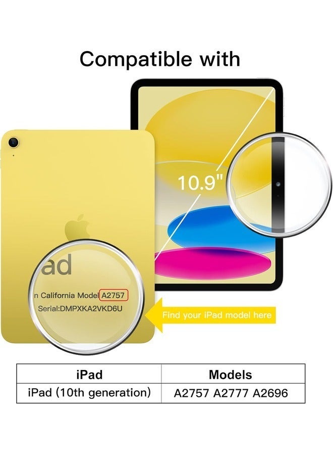 راكسوم حافظة لجهاز iPad 2022 من الجيل العاشر مقاس 10.9 بوصة - غطاء ذكي رفيع مع حامل قلم وحامل ثلاثي الطيات قابل للتعديل - Image 2