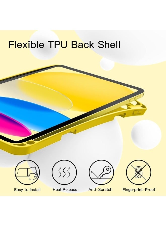 راكسوم حافظة لجهاز iPad 2022 من الجيل العاشر مقاس 10.9 بوصة - غطاء ذكي رفيع مع حامل قلم وحامل ثلاثي الطيات قابل للتعديل - Image 4