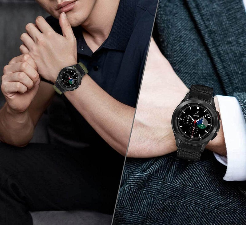 Olytop 22mm Premium Nylon with Leather Sports Strap Wrist Band for Gear S3 Classic/Frontier Smart Watch - Image 4