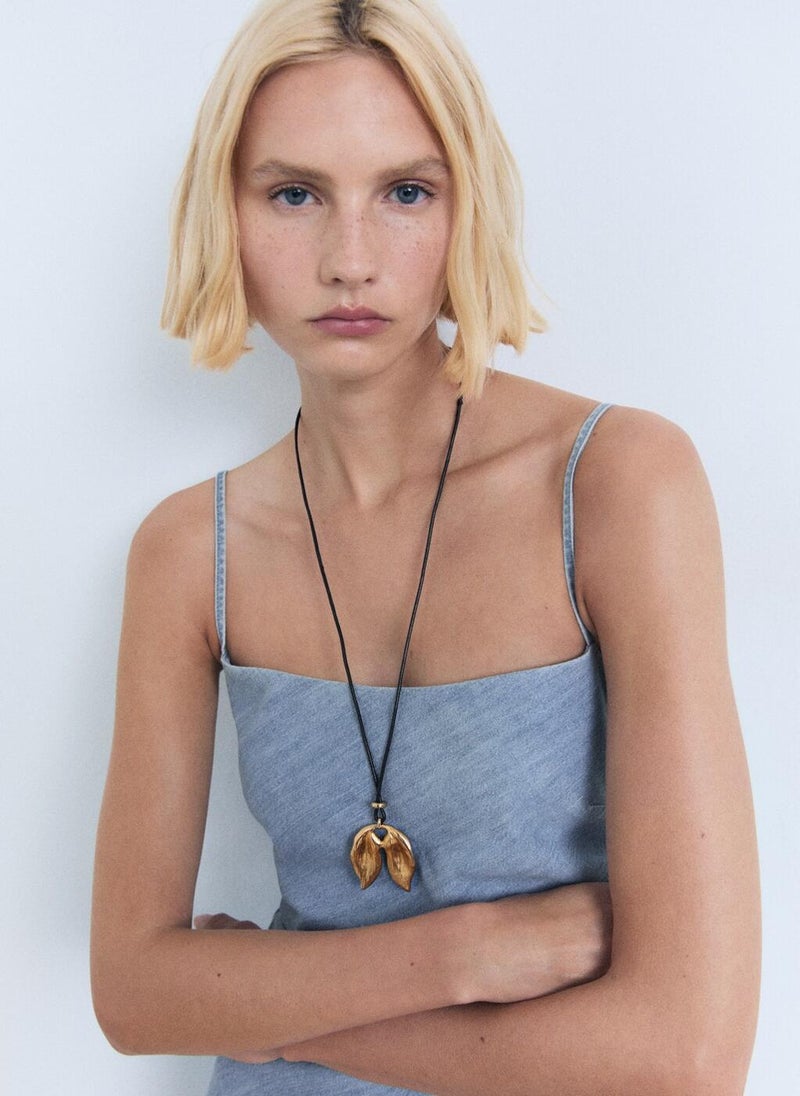 MANGO Draped Denim Dress - Image 4