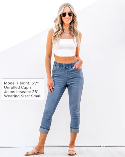 GRAPENT Women's Stretchy Business Casual Pants - High Waisted Jeans in Cobalt Blue, Size 16/18 - Image 3