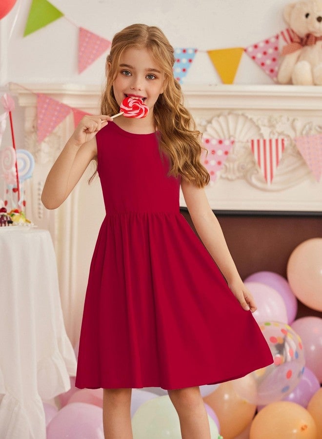 آرشنر فستان أحمر للبنات الصغيرات من أرشينر، مناسب لعيد الفصح، عيد الحب، الشاطئ، بوهو، عيد الميلاد، الزفاف، فساتين صيفية رائعة للأطفال الصغار، مقاس 3T - Image 2