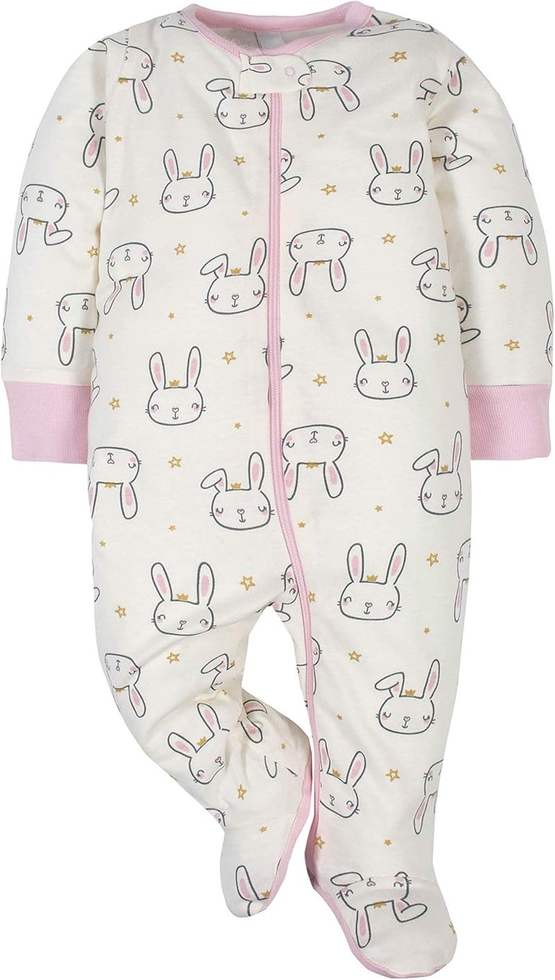 Gerber Baby Girls 4 Pack Sleep 'N Play Footie Set - Image 3