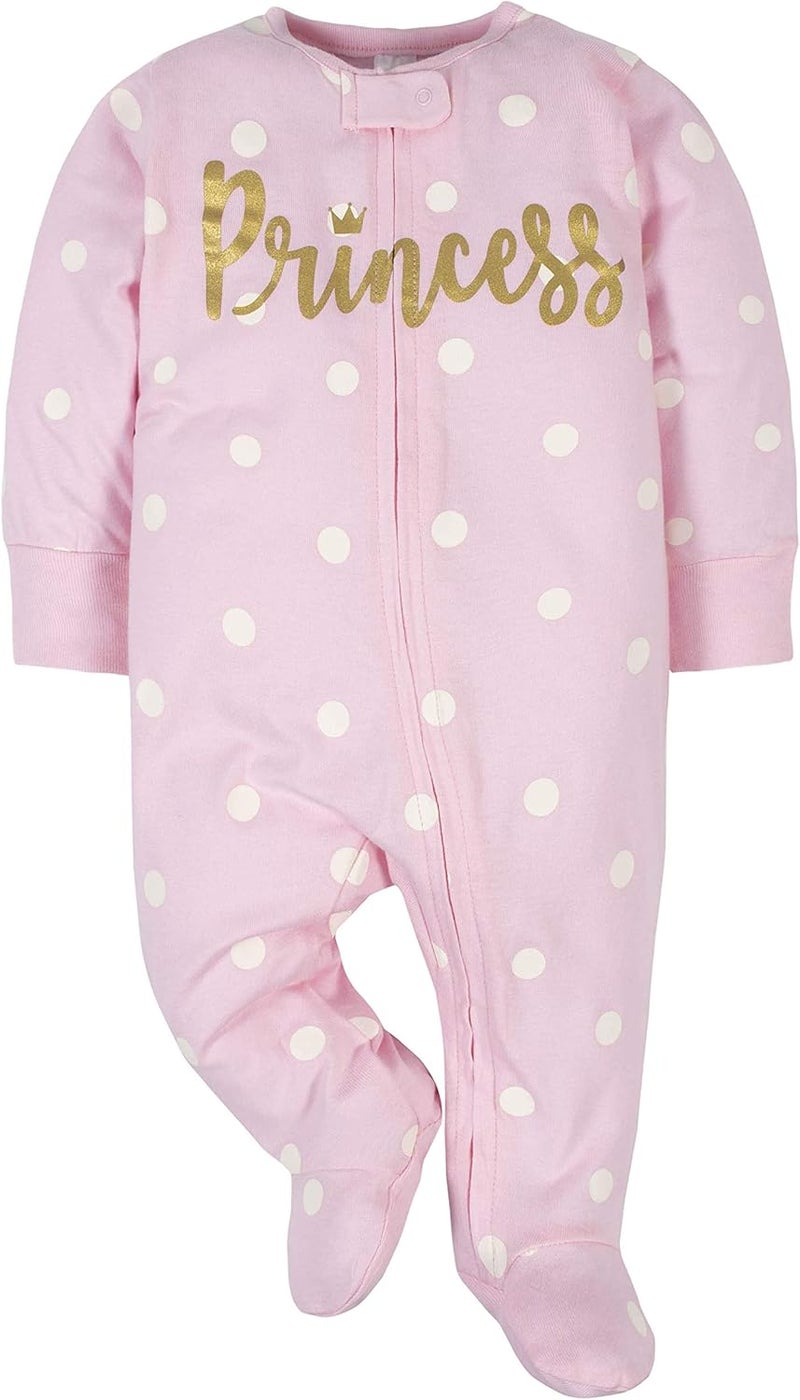Gerber Baby Girls 4 Pack Sleep 'N Play Footie Set - Image 2