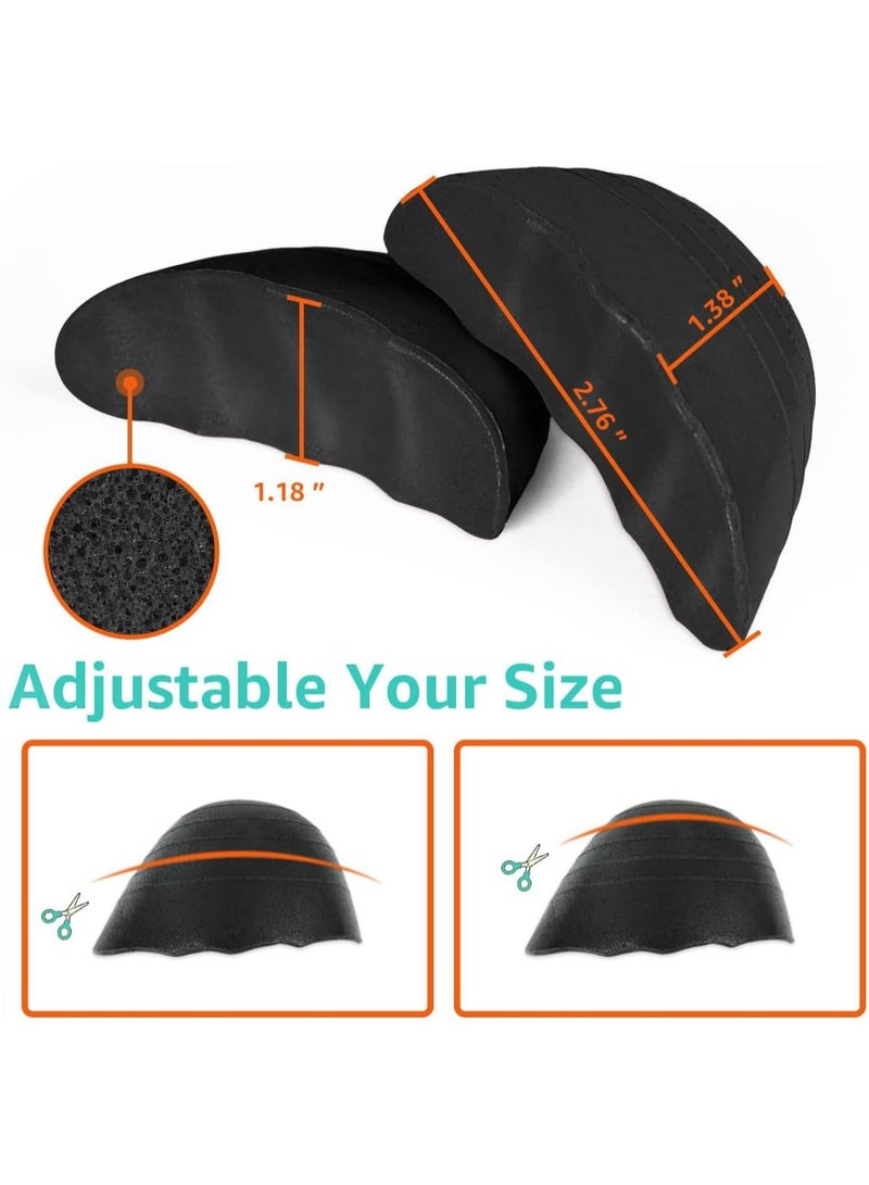 VIUAUAX 3 أزواج من حشوات حشو الأحذية، حشوة وسادة للأصابع لجعل الأحذية أكثر ملاءمة للأحذية ذات الإسفنج الميموري فوم المخفف لمقاس الحذاء، للكعب العالي والأحذية الرسمية والكاجوال والأحذية المسطحة - Image 3