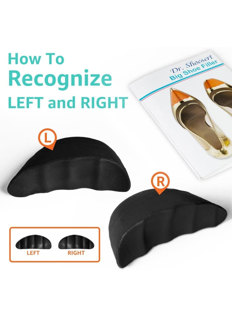 VIUAUAX 3 أزواج من حشوات حشو الأحذية، حشوة وسادة للأصابع لجعل الأحذية أكثر ملاءمة للأحذية ذات الإسفنج الميموري فوم المخفف لمقاس الحذاء، للكعب العالي والأحذية الرسمية والكاجوال والأحذية المسطحة - Image 2