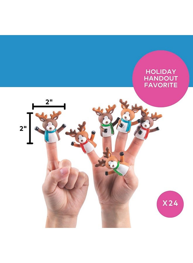 Fun Express Reindeer Finger Puppets (Set of 24) Christmas Toys - Image 3