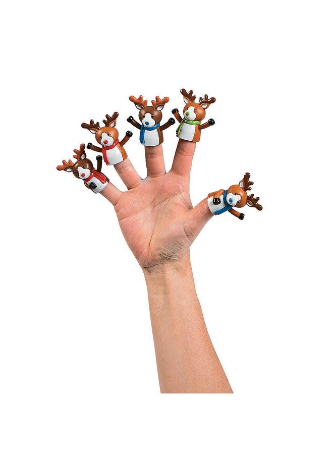 Fun Express Reindeer Finger Puppets (Set of 24) Christmas Toys - Image 1