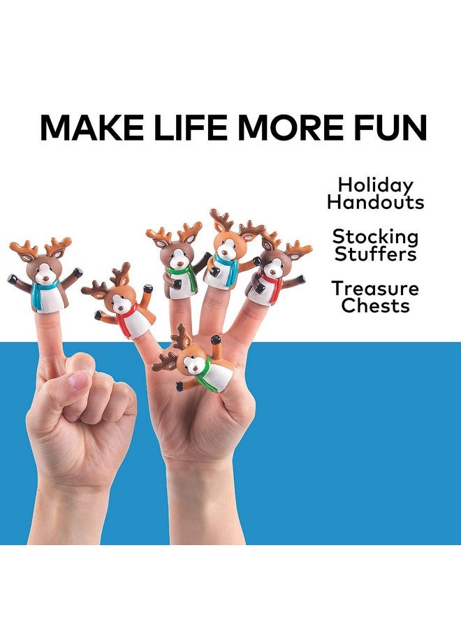 Fun Express Reindeer Finger Puppets (Set of 24) Christmas Toys - Image 2