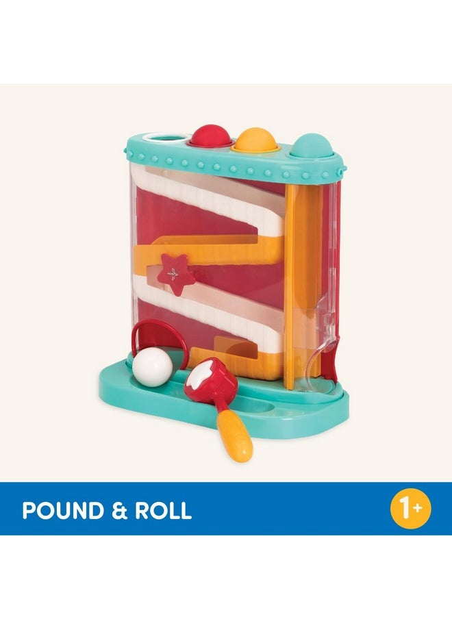 BATTAT Battat - Pound-a-Ball Toy - Ball Maze - Hammer & Ball Puzzle For Babies - Fine Motor Skill Toy - 12 Months + - Pound & Roll, Light Blue  - Image 5