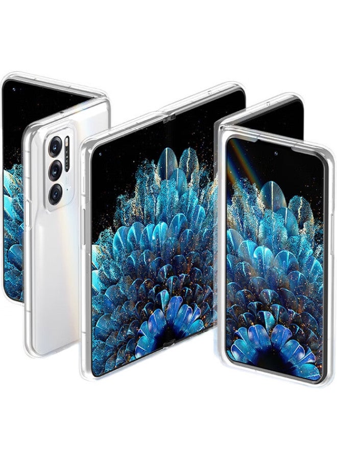 ISKA Compatible With Oppo Find N Phone Case, Foldable 5G Full Protection Shockproof Ultra-Thin Transparent Case, Simple Hard Shell For Men And Women, Jk129 White - Image 2
