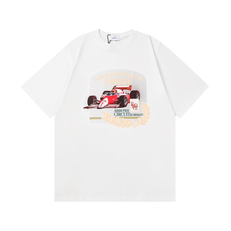 Supply Los Angeles Niche Trendy Clothing Rhude Same Style Loose Fashion Base Short-Sleeve T-Shirt - Image 4