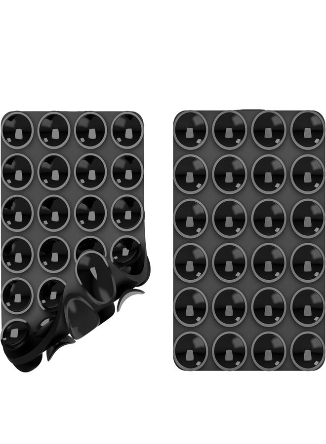Silicone Suction Cup Phone Case Mount Double Sided, Phone Accessories Hands-Free Strong Grip Holder for Selfies and Videos, Silicon Phone Holder for iPhone and Android (Black) - Image 3