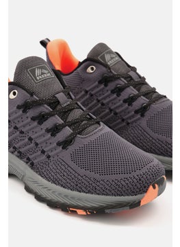 RBX Men X-Train Lace Up Shoes, Dark Grey Orange  - Image 3