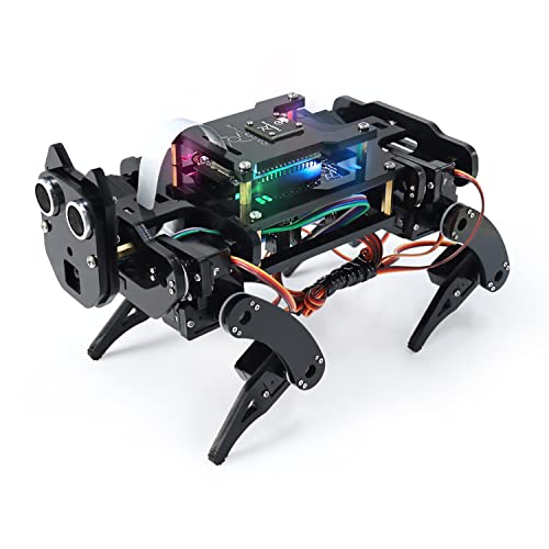 Freenove Robot Dog Kit for ESP32 CAM (Included), Dual-core 32-bit 240 MHz Microcontroller, Walking, Camera, Touch Sensor, Ultrasonic Ranging, Buzzer, RGB LED, Servo, App - Image 1