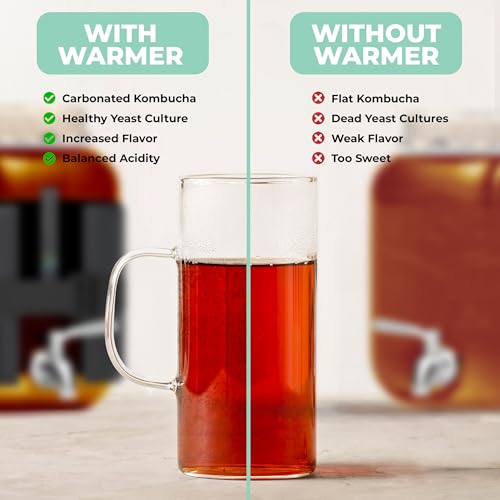 Hemlock Home Brewing Kombucha Heating Wrap - Fermentation Heater Mat Pad with Temperature Control - Image 2