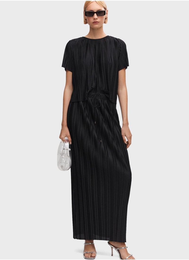 MANGO - Pleated High Waist Skirt - Image 1