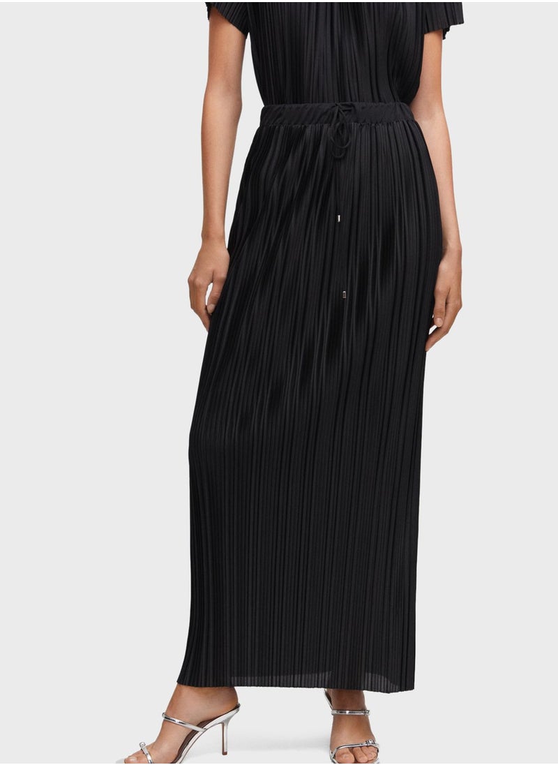 MANGO - Pleated High Waist Skirt - Image 1