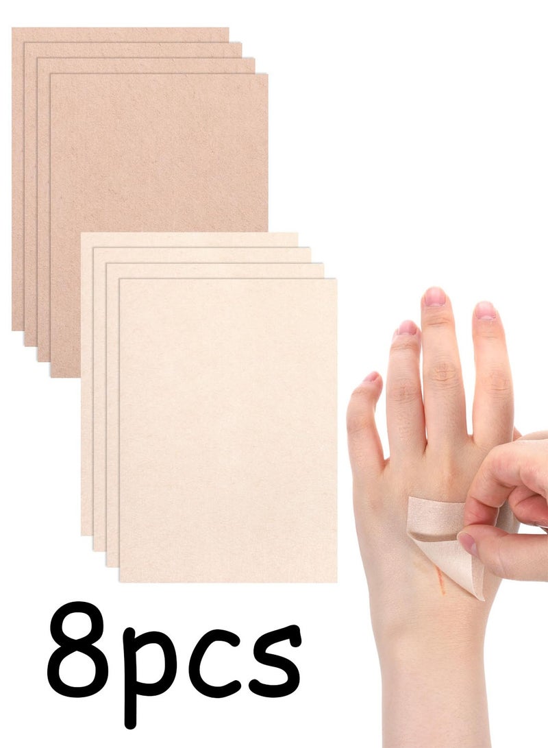 8 Pcs Tattoo Cover Up Patch Waterproof Tatoo Patch Cover Tape Tattoo Skin Invisible Breathable Patchs Concealer Sticker for Tattoos Scars Birthmarks Mole Darker Skin Tone - Image 1