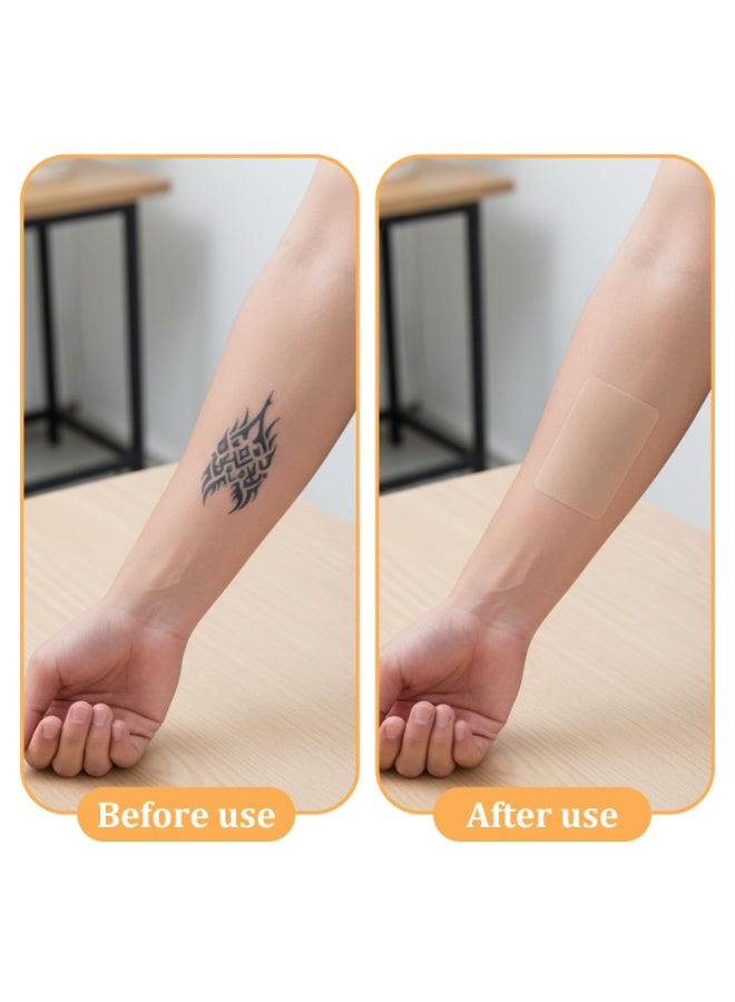 8 Pcs Tattoo Cover Up Patch Waterproof Tatoo Patch Cover Tape Tattoo Skin Invisible Breathable Patchs Concealer Sticker for Tattoos Scars Birthmarks Mole Darker Skin Tone - Image 3
