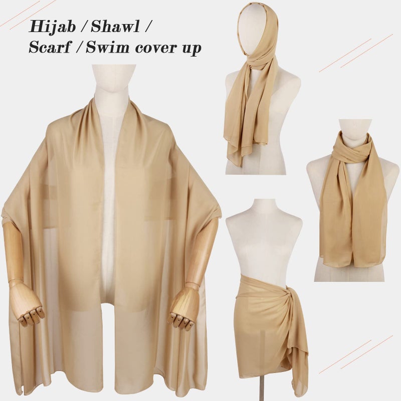 Ladiery Chiffon Shawl Wraps for Women Evening Dresses, Elegant Soft Sheer Shawls for formal dressy Bride Wedding - Image 5