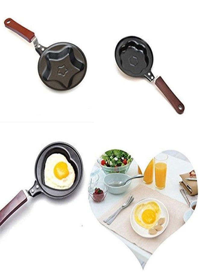 Dhruheer Mini Egg Frying Pan Designer Omelette Pan Breakfast Pancake Maker Small Tadka Pan Seasoned Egg, 1-Piece, Multi Design - Image 5