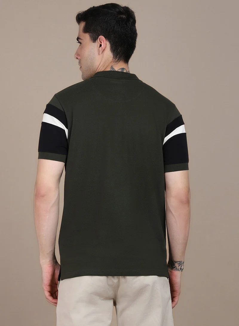 Dennis Lingo Regular Fit 100% Cotton Half Sleeve Polo Neck Black T-Shirt for Men, Casual Essential