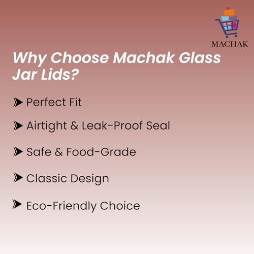 Machak Glass Jar Lids Only 82mm For 82 mm Mouth Jars (Blue Check, 12 Pcs) - Image 4
