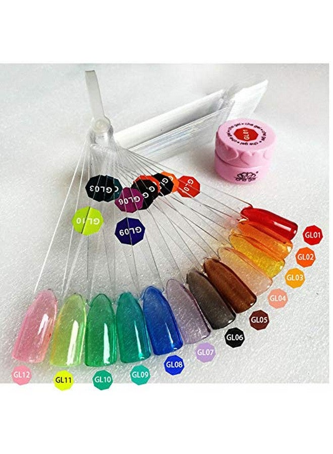 SISI TIME All 12 Colors Uv Gel Nail Polish Jelly Gel Crystal Clear Transperant Nail Art Kit - Image 1