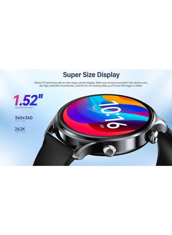 RIVERSONG - RIVERSONG Motive 7C Calling Smart Watch, 1.52 Inch Display, Black - Image 1
