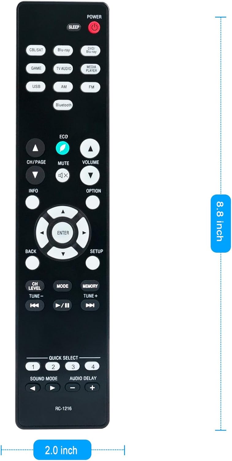ZdalaMit RC-1216 Replacement Remote Control Applicable for Denon AV Surround Receiver AVR-S530BT AVRS530BT AVR-S540BT AVRS540BT AVR-X550BT AVRX550BT - Image 5