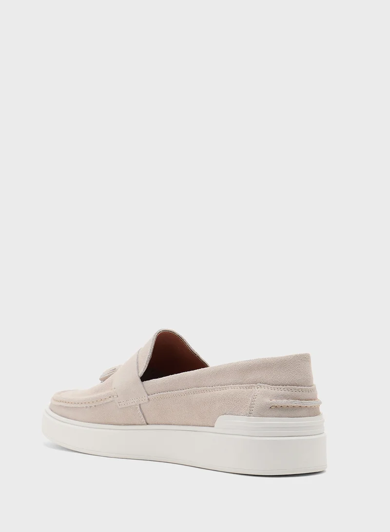 روبرت وود Genuine Leather Suede Casual Loafer Slip Ons