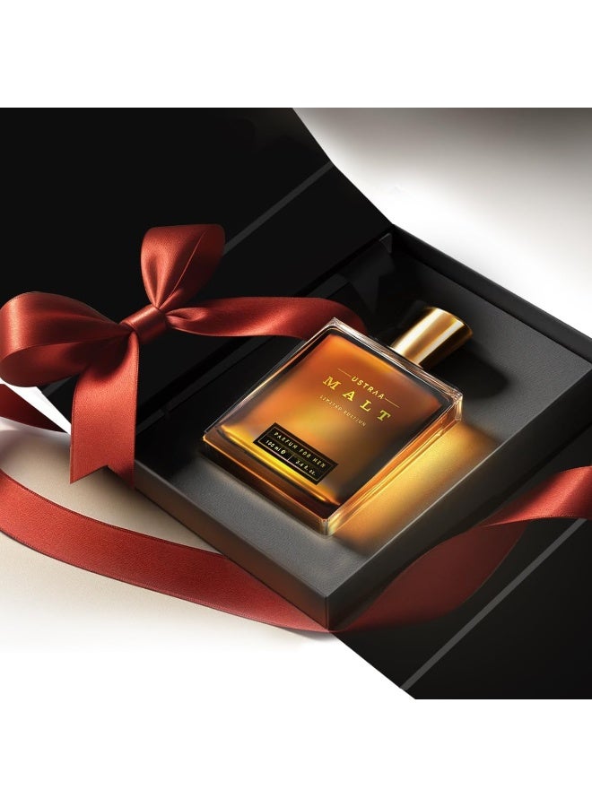 Ustraa Gift for Men - Malt Premium Perfume 100ml | Long-Lasting, Strong & Smooth, Musky Woody Fragrance, Luxurious Glass Bottle, Perfect Gift for Him - Image 5