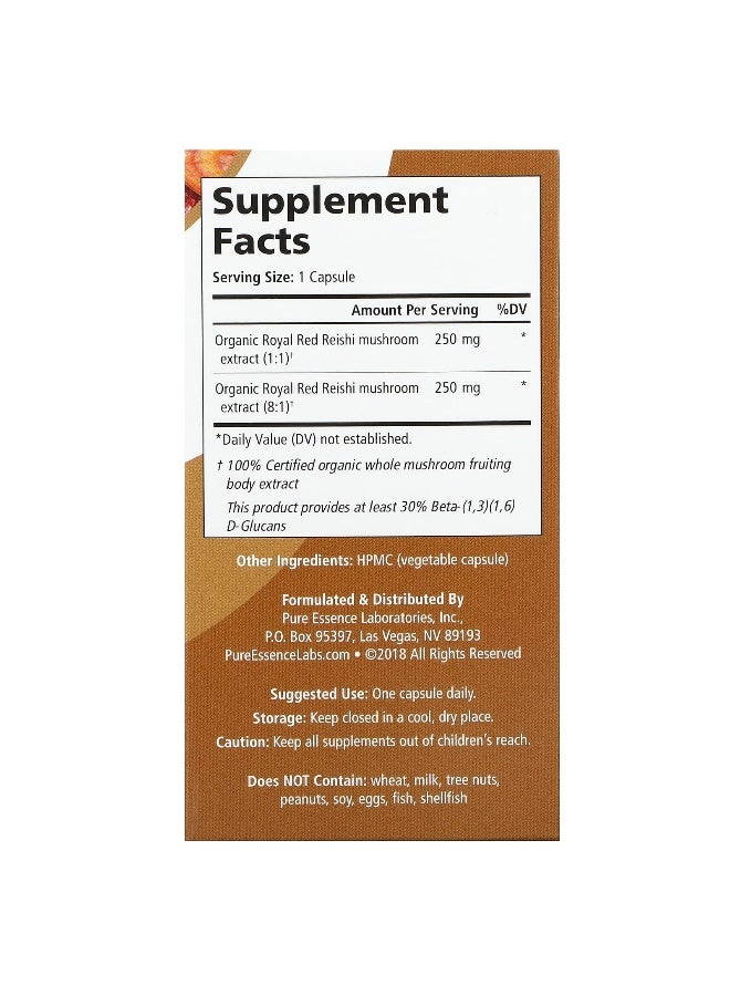 Pure Essence, MyPure, Reishi 4X, 60 Vegi-Caps - Image 2