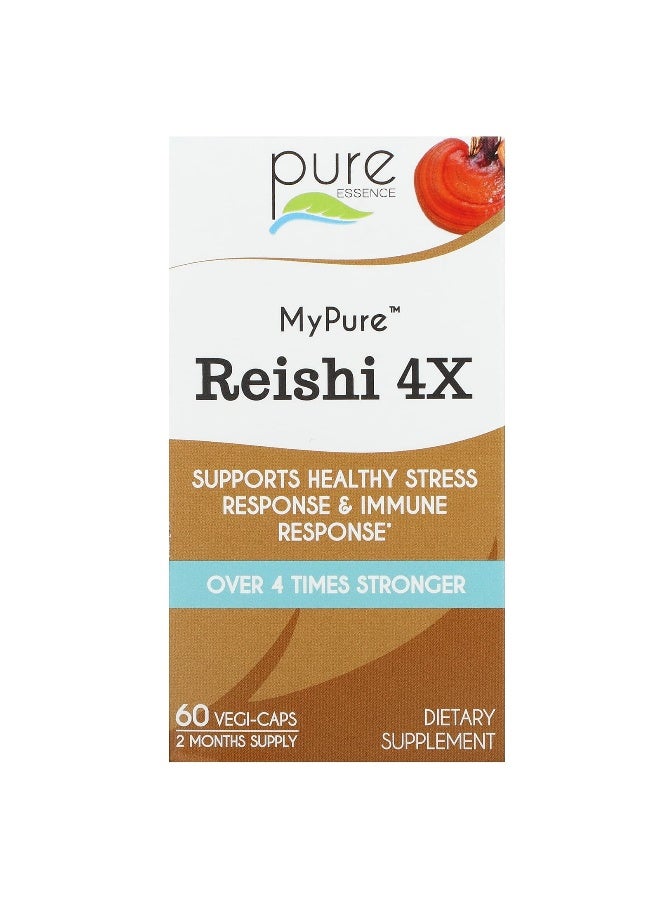 Pure Essence, MyPure, Reishi 4X, 60 Vegi-Caps - Image 1