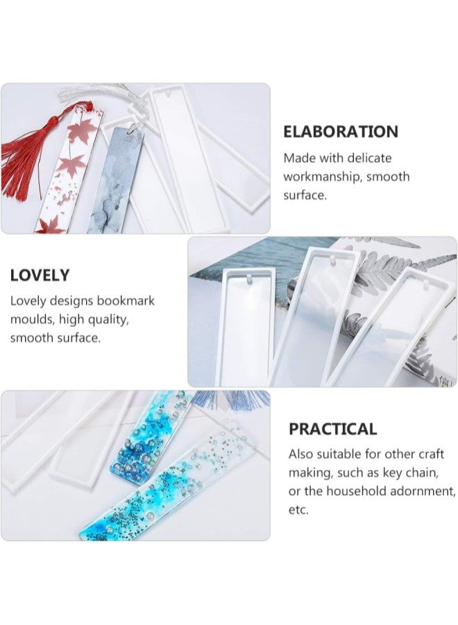 klarako 6Pcs DIY Bookmark Epoxy Resin Mold Bookmark Silicone Mould Bookmark Mold for DIY Craft Jewelry Bookmark Making - Image 2