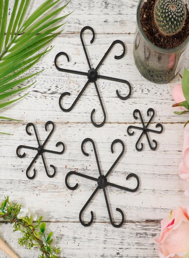 PEUTIER Pack of 4 Plant Supports, Plastic Handle Holder for Plant Climbers, Reusable Plant Trunk Hook, Plant Trunk Support for Plants (Black) - Image 3