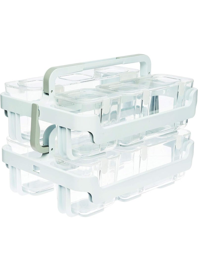 Deflecto Deflecto Caddy Organizer Stackable with Three Compartments White and Clear 29003CR  - Image 4