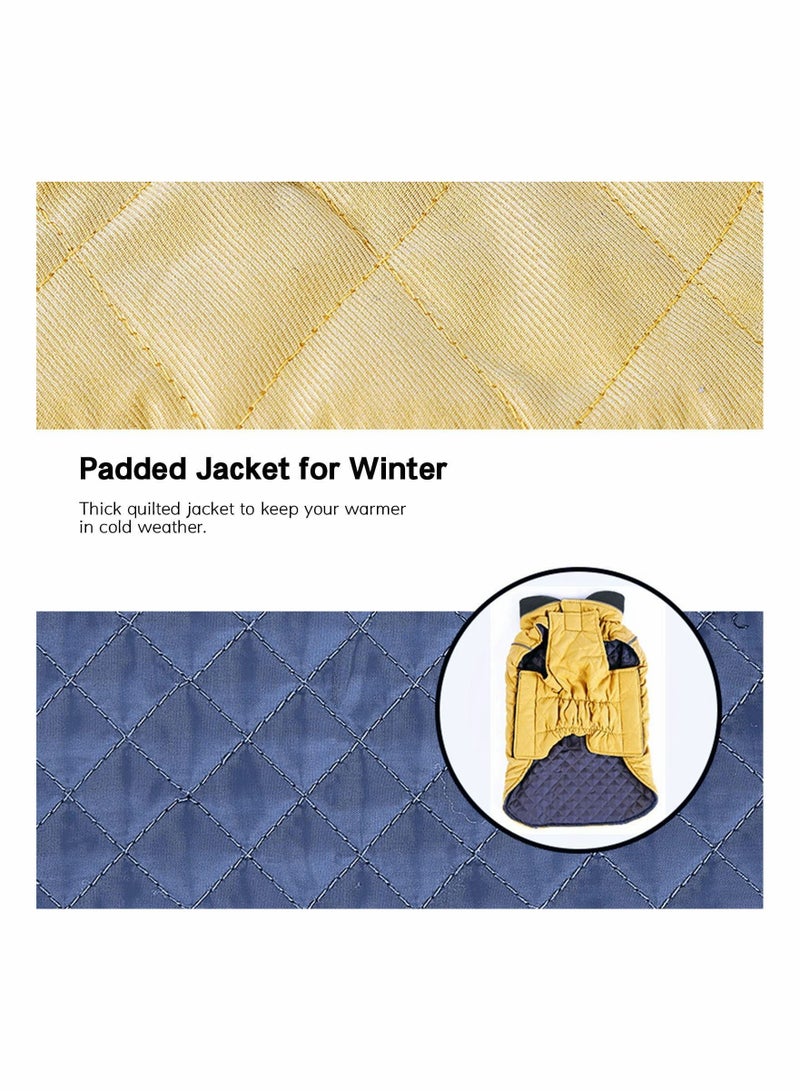 SYOSI Dog Cold Weather Jacket Coats, Waterproof Windproof Reversible Winter Dog Jacket, Thick Padded Reflective Warm Clothes Quilted Outdoor Pet Vest, for Small Medium Large Dogs - Image 5