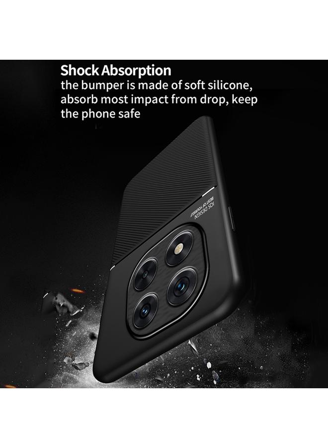 S-TOP Case For Redmi Note 14 Pro+ 5G Classic Tilt Strip Grain Magnetic PC Hybrid TPU Phone Case - Image 5