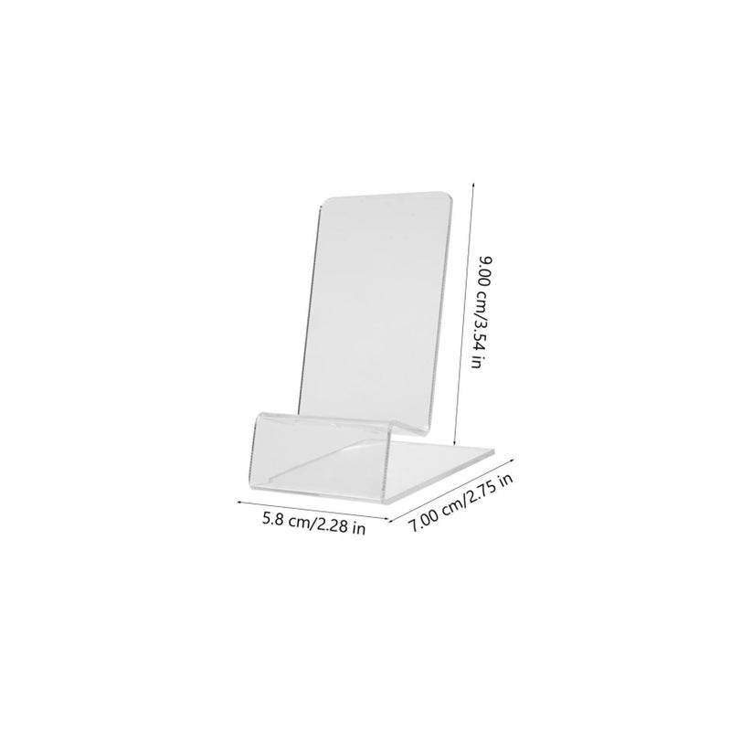 4 Pack Transparent Acrylic Phone Display Stands Compact Holders for Recording Store Use Lightweight - Image 3